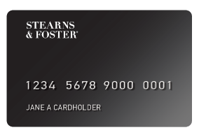 Stearns and Foster Credit Card